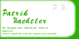 patrik wachtler business card